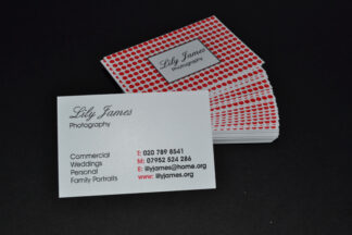 Thermographic printed red & black Double Sided Business Cards